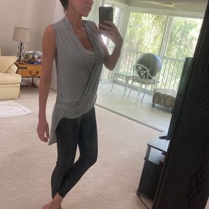 Sen High low faux wrap tank